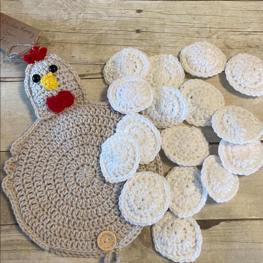 Memory Matching Game Mama Chicken/Hen & 16 Eggs Early Learning Toddlers